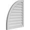 Ekena Millwork Quarter Round Top Left Surface Mount PVC Gable Vent w/ 2"W x 1-1/2"P Brickmould Frame, 24"W x 28"H GVPQL24X2802SN - alternate 3